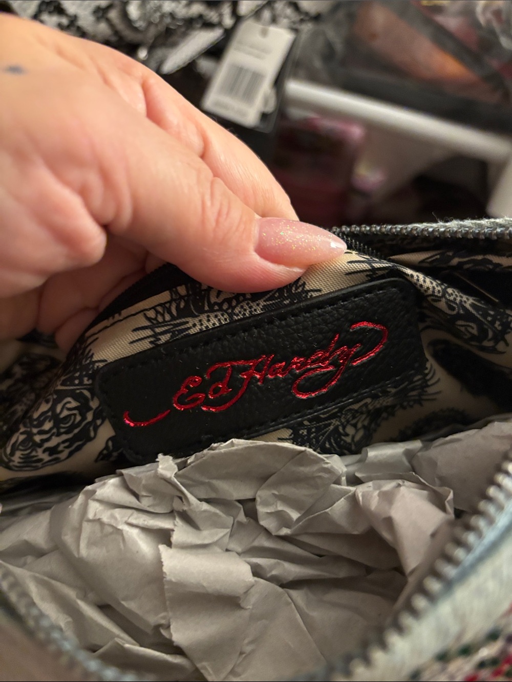 Ed Hardy Denim Shoulder Bag NWT - Picture 11 of 13